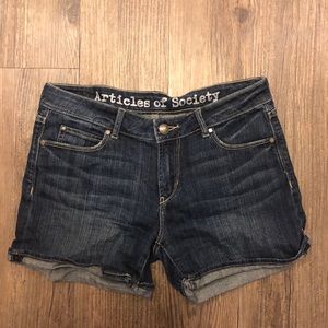 Articles of society denim shorts